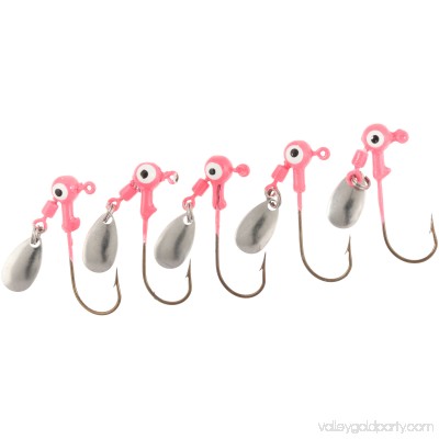 Luck-E-Strike Crappie Magic Round Jig Heads w/Spinner Fishing Lures 5 ct Pack 000976631